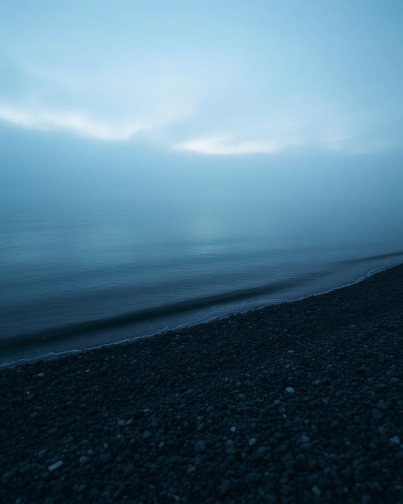 Calm shoreline at dawn